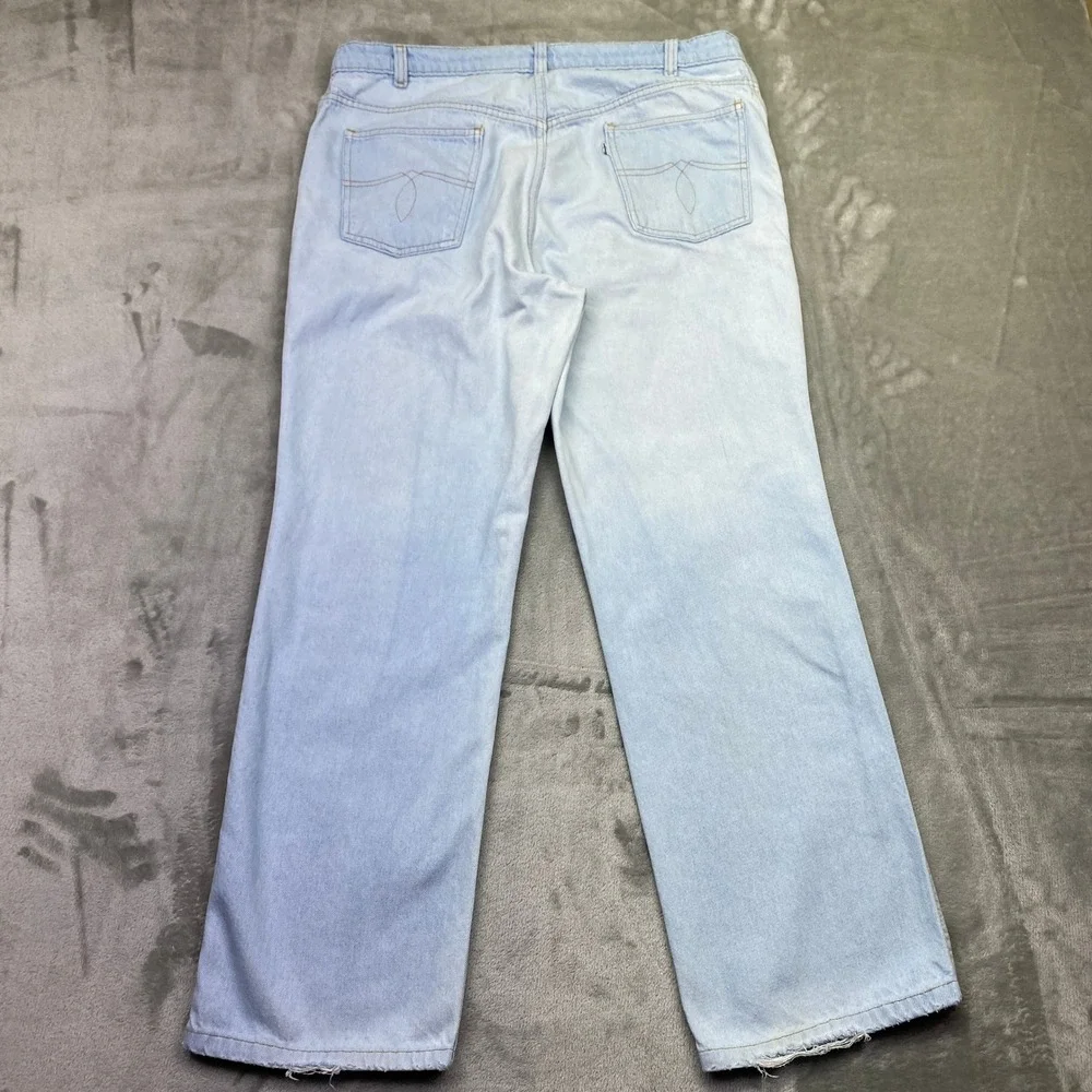 VTG Levi's For Men Light Wash Denim Jeans Western Grunge Sz 38‎ Fits 35